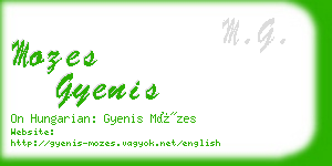 mozes gyenis business card